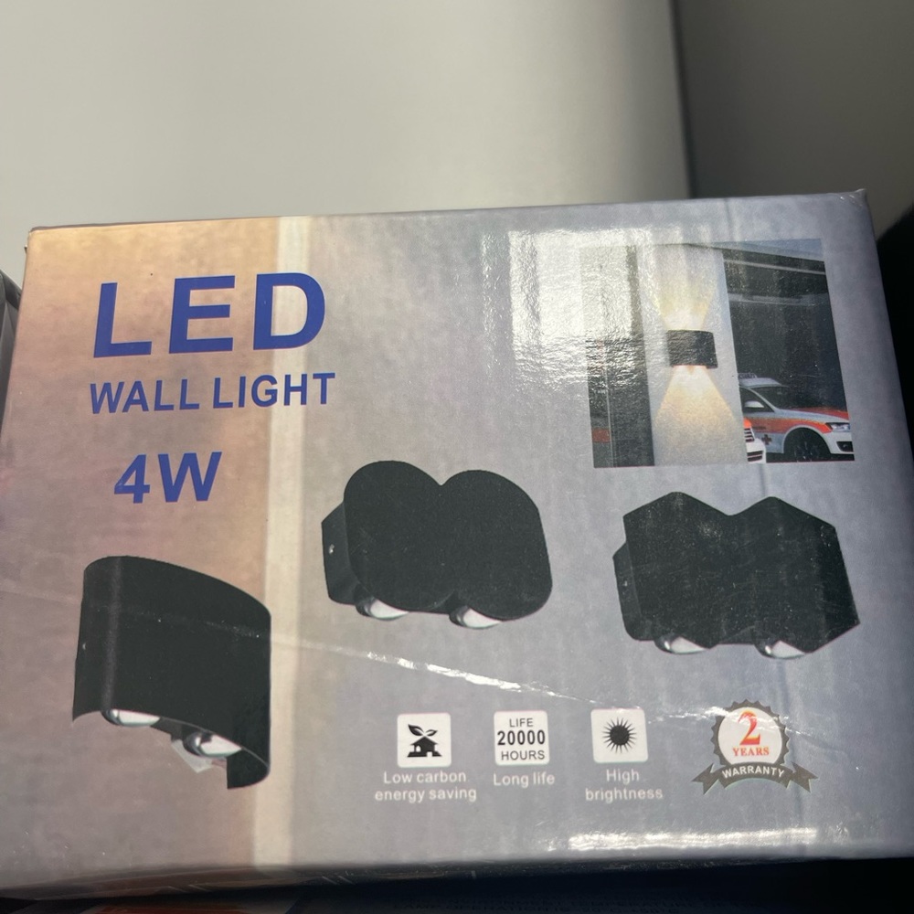 1pc 4W LED Hard Wired Room Wall Light, Aluminum Wall Light NEW IN BOX